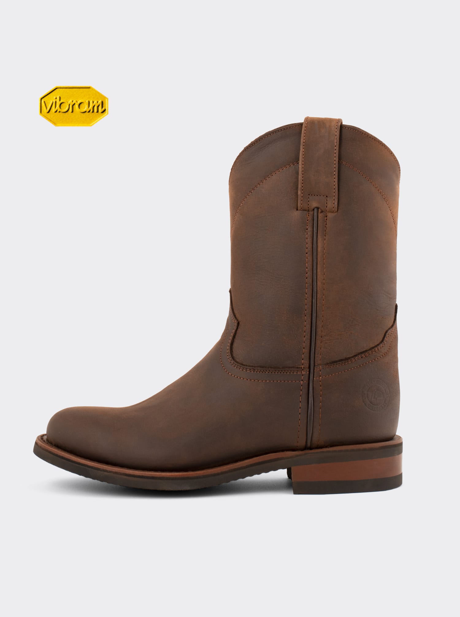 Bota Roper con Suela Vibram Resistente a Aceites Crazy Café Estilo 1000