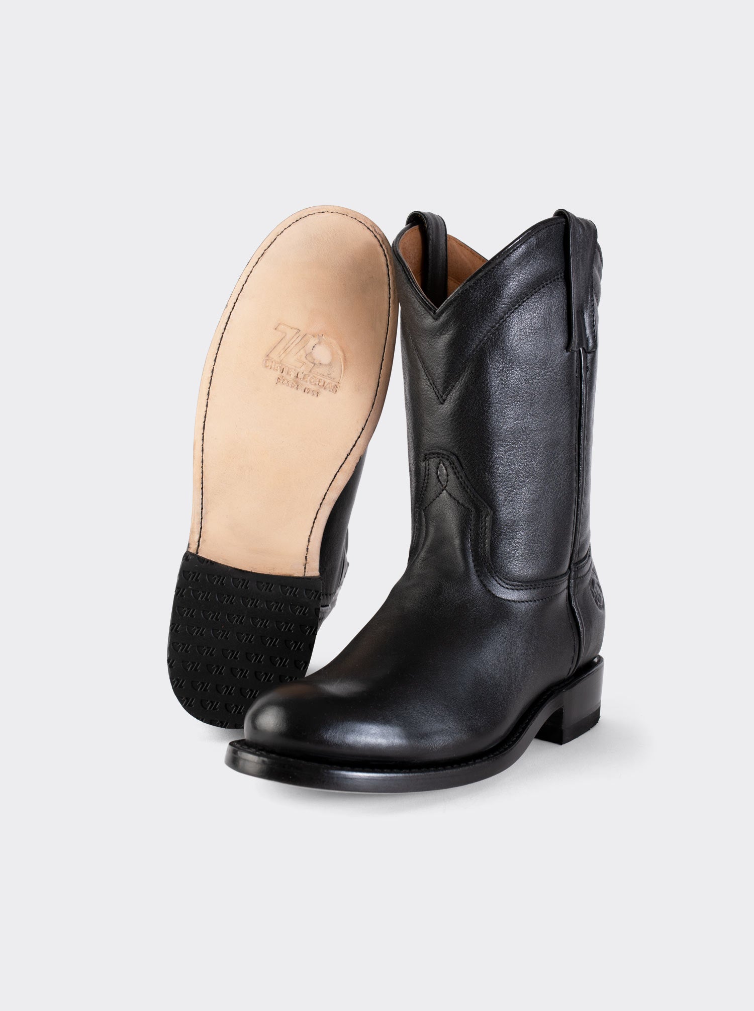 Bota Roper con Suela de Cuero Nessy Negro Estilo 1000
