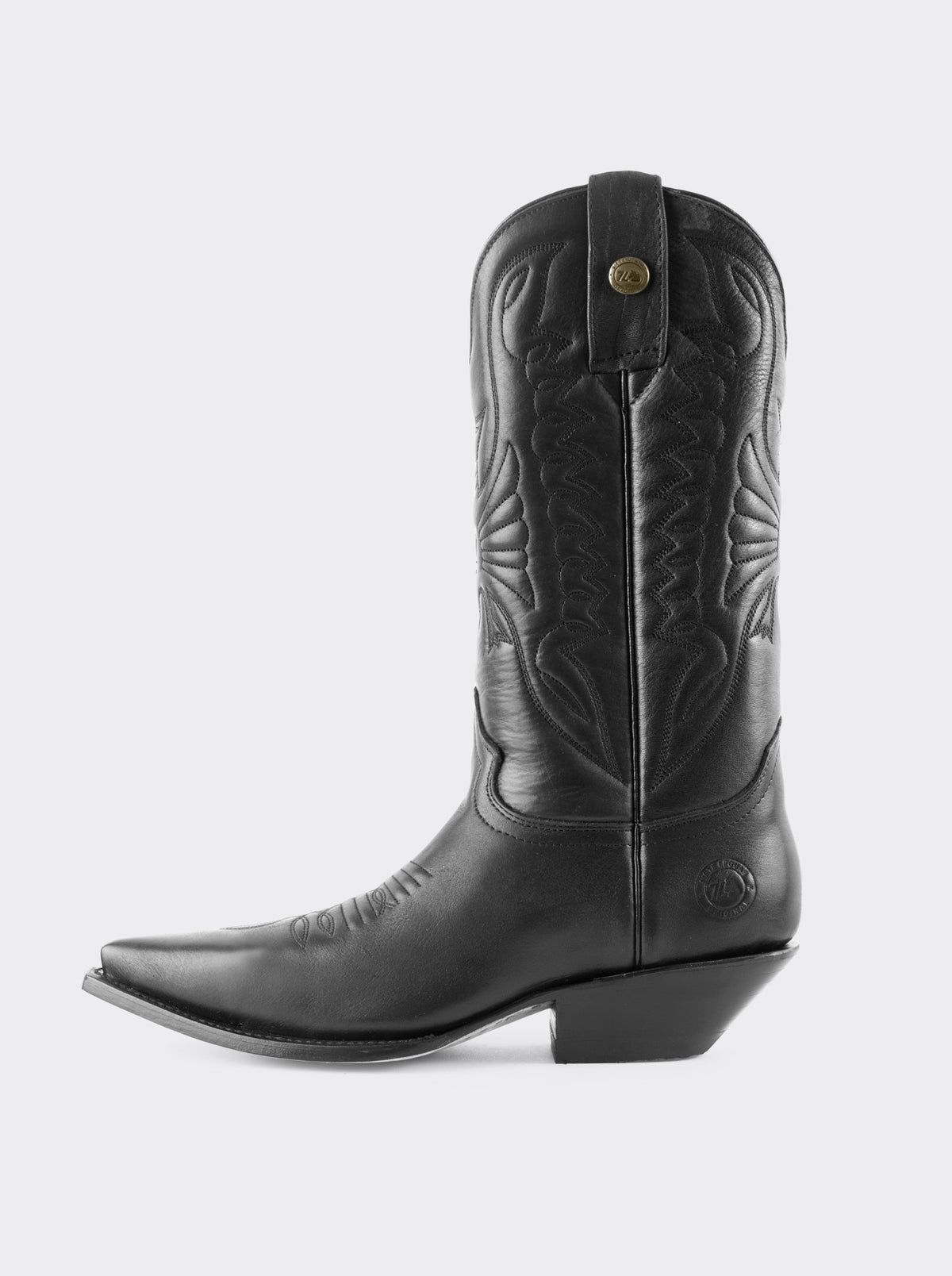 Bota Vaquera Tacón Cubano Montana Negro Estilo 1041