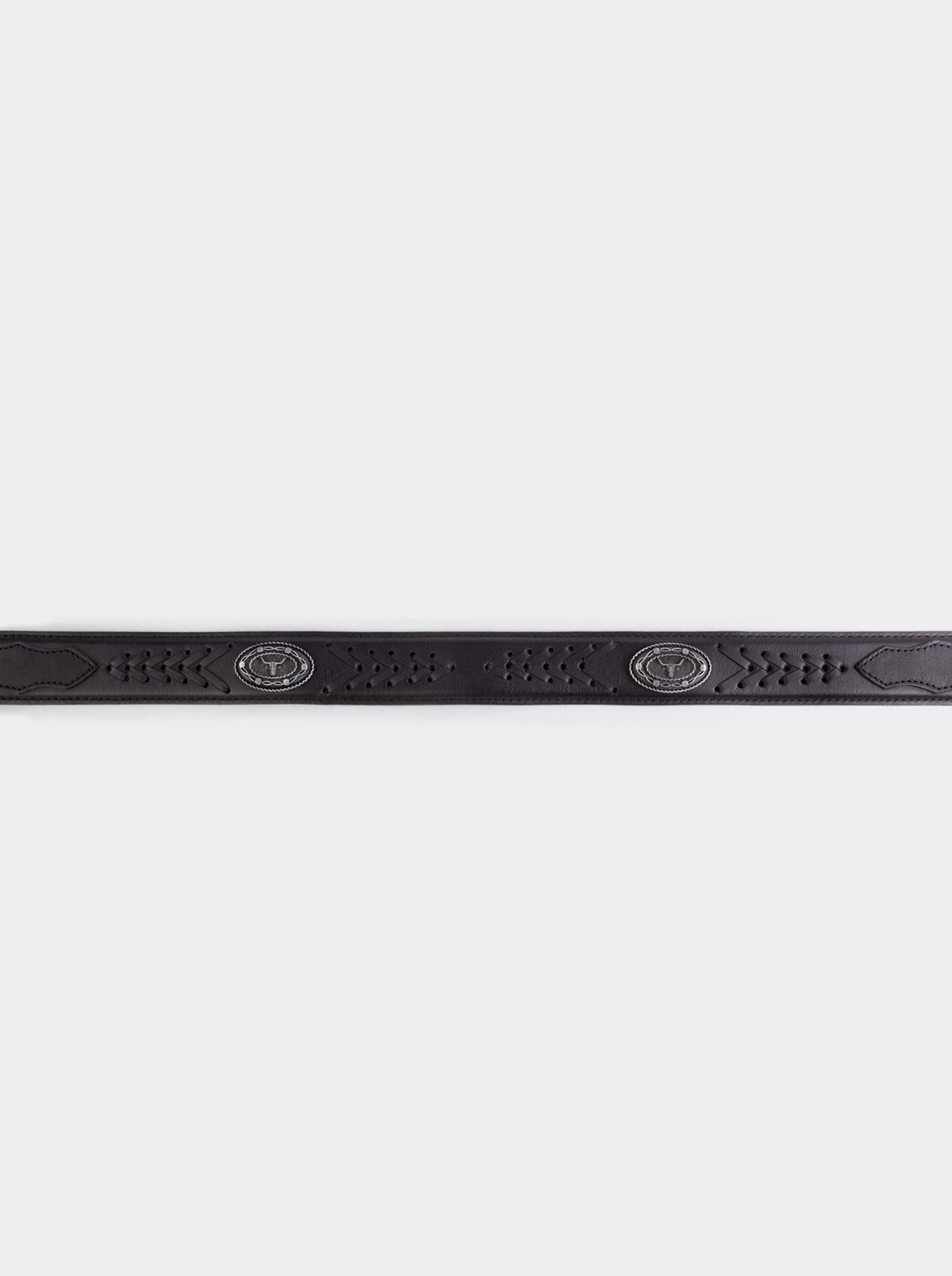 Cinturon Vaquero Piel Montana Negro estilo 15