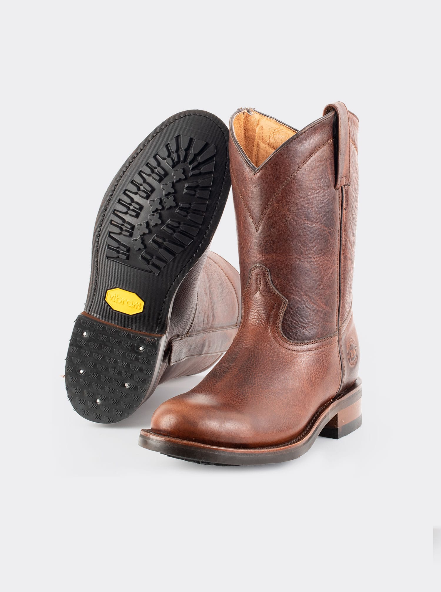Bota Roper con Cierre y Suela Vibram Resistente a Aceites Paddock Whiskey Estilo 1677