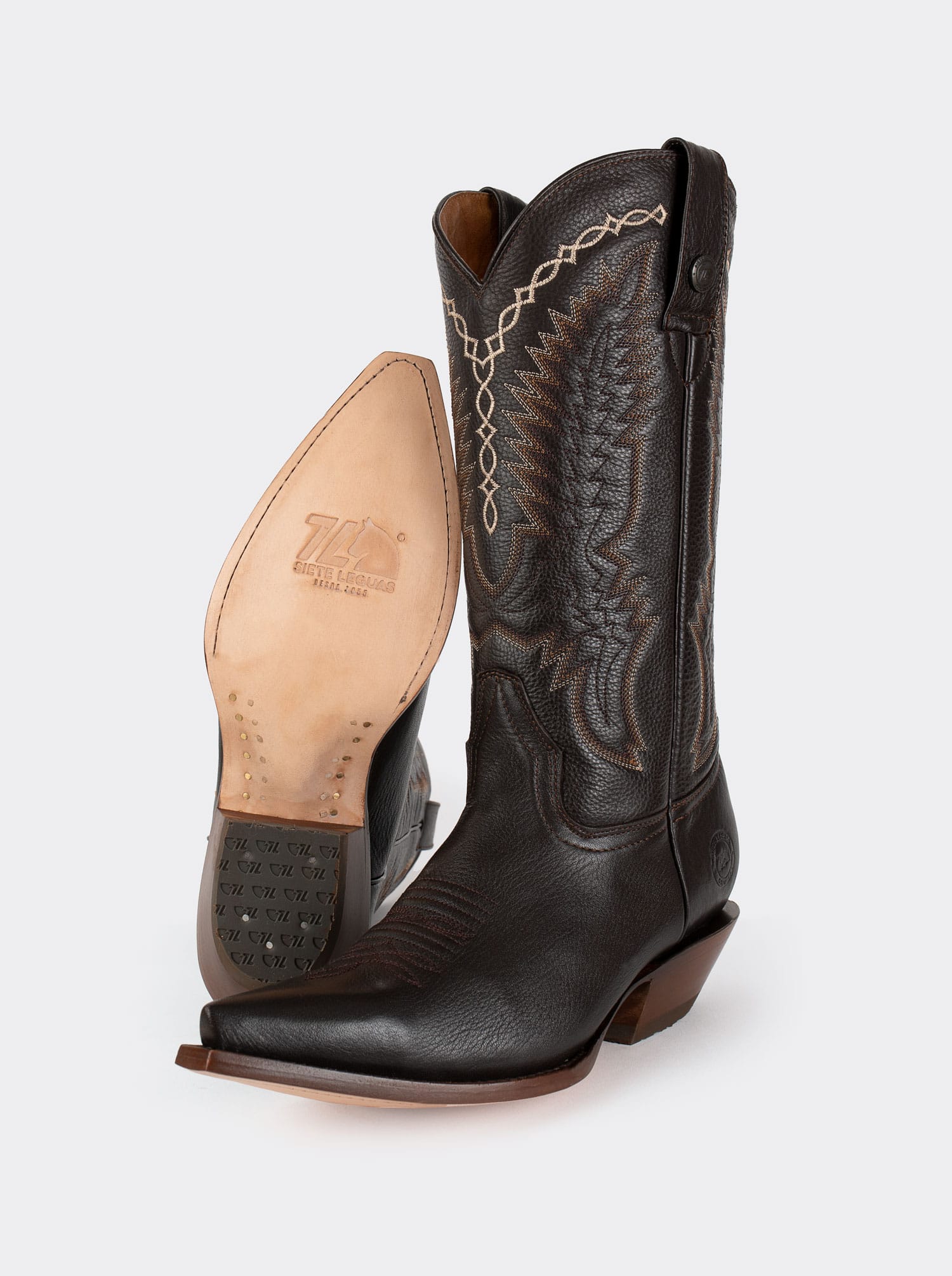 Bota Vaquera Tacón Cubano Rainbow Choco Estilo 1748