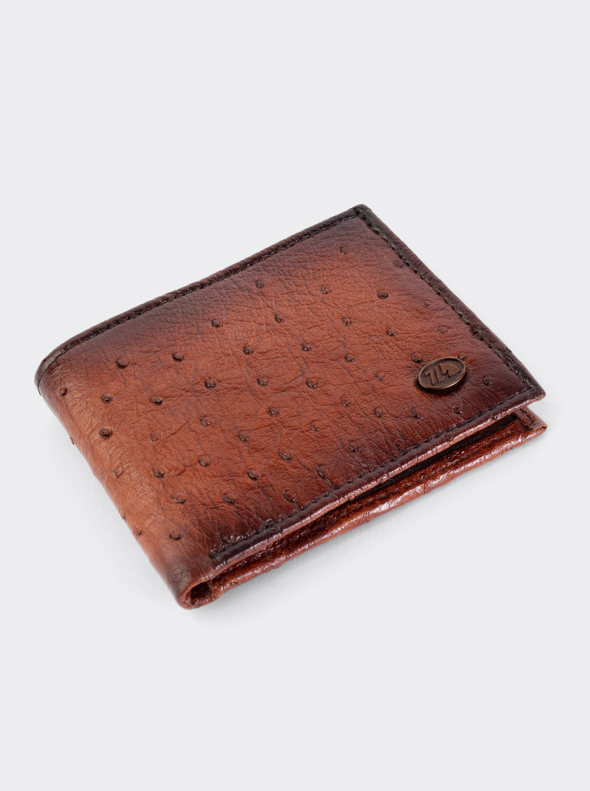 Cartera Legends de Piel Genuina de Avestruz Miel