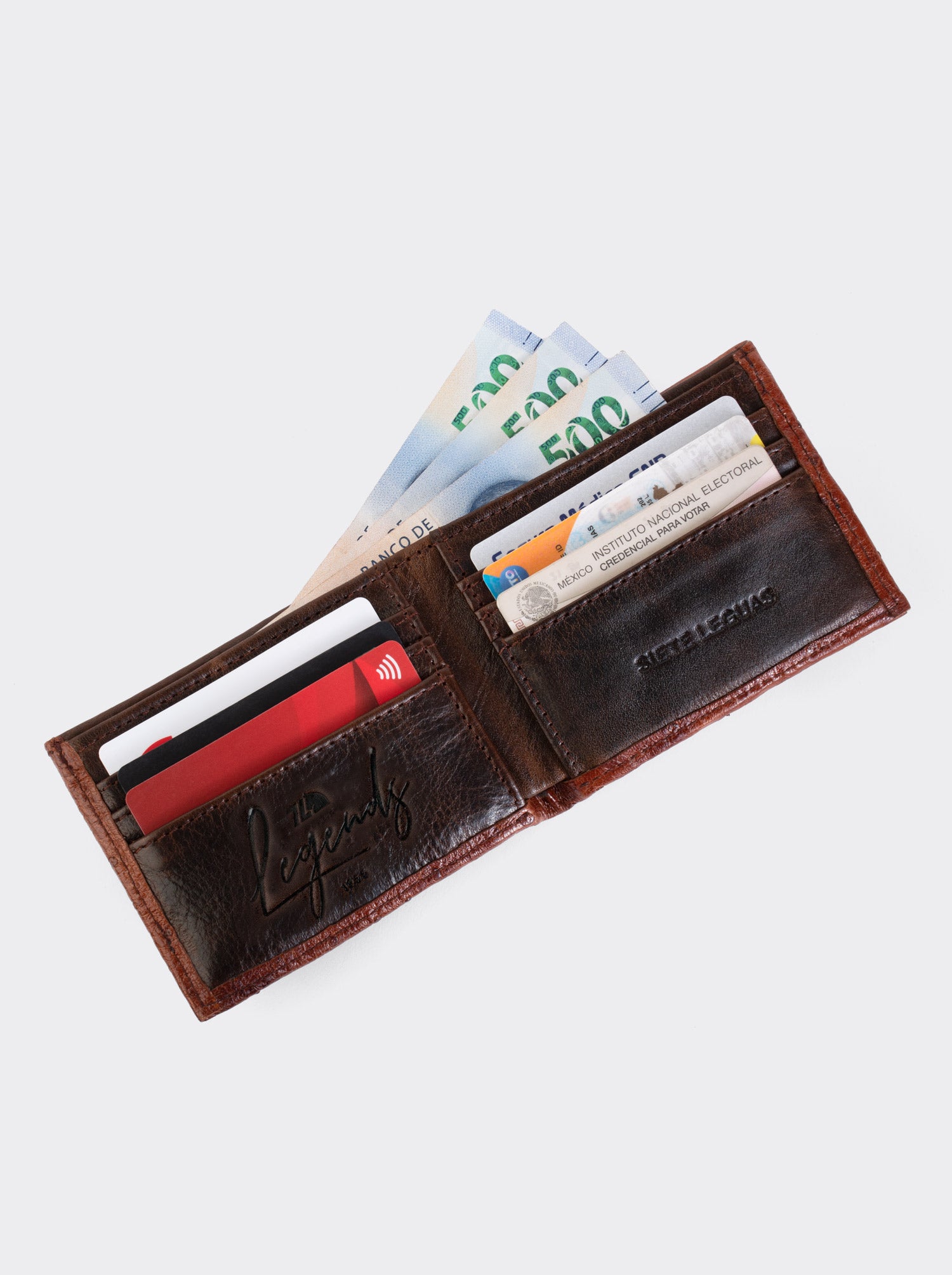 Cartera Legends de Piel Genuina de Avestruz Miel