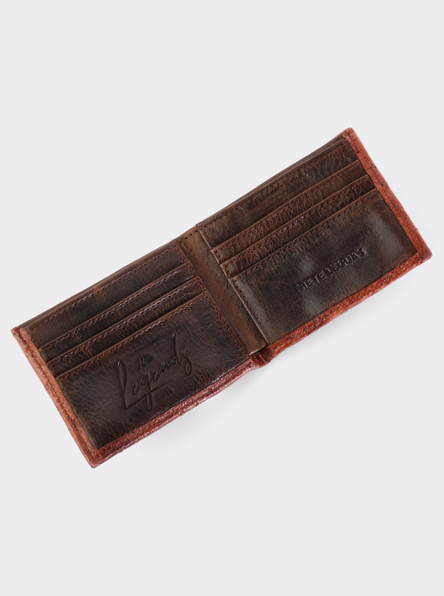 Cartera Legends de Piel Genuina de Avestruz Miel