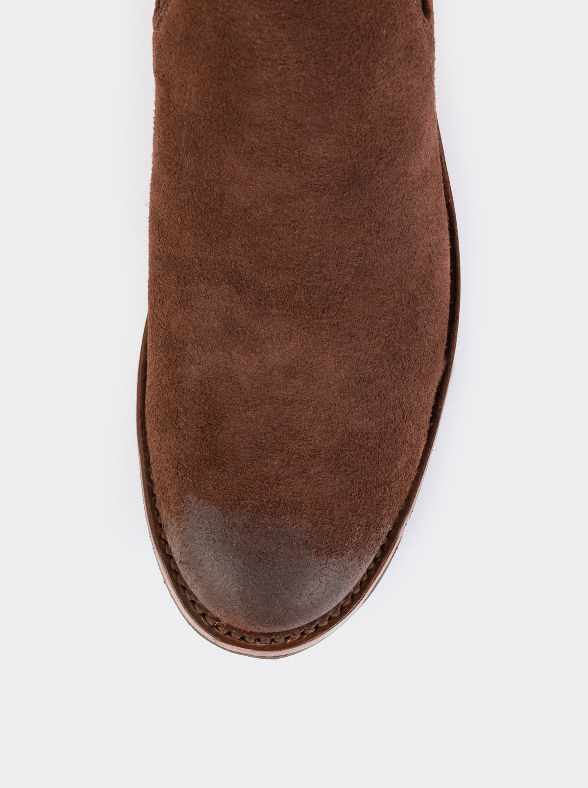 Botín Chelsea con Suela Doble Vida Antiderrapante Gamuza Chocolate Estilo 6206