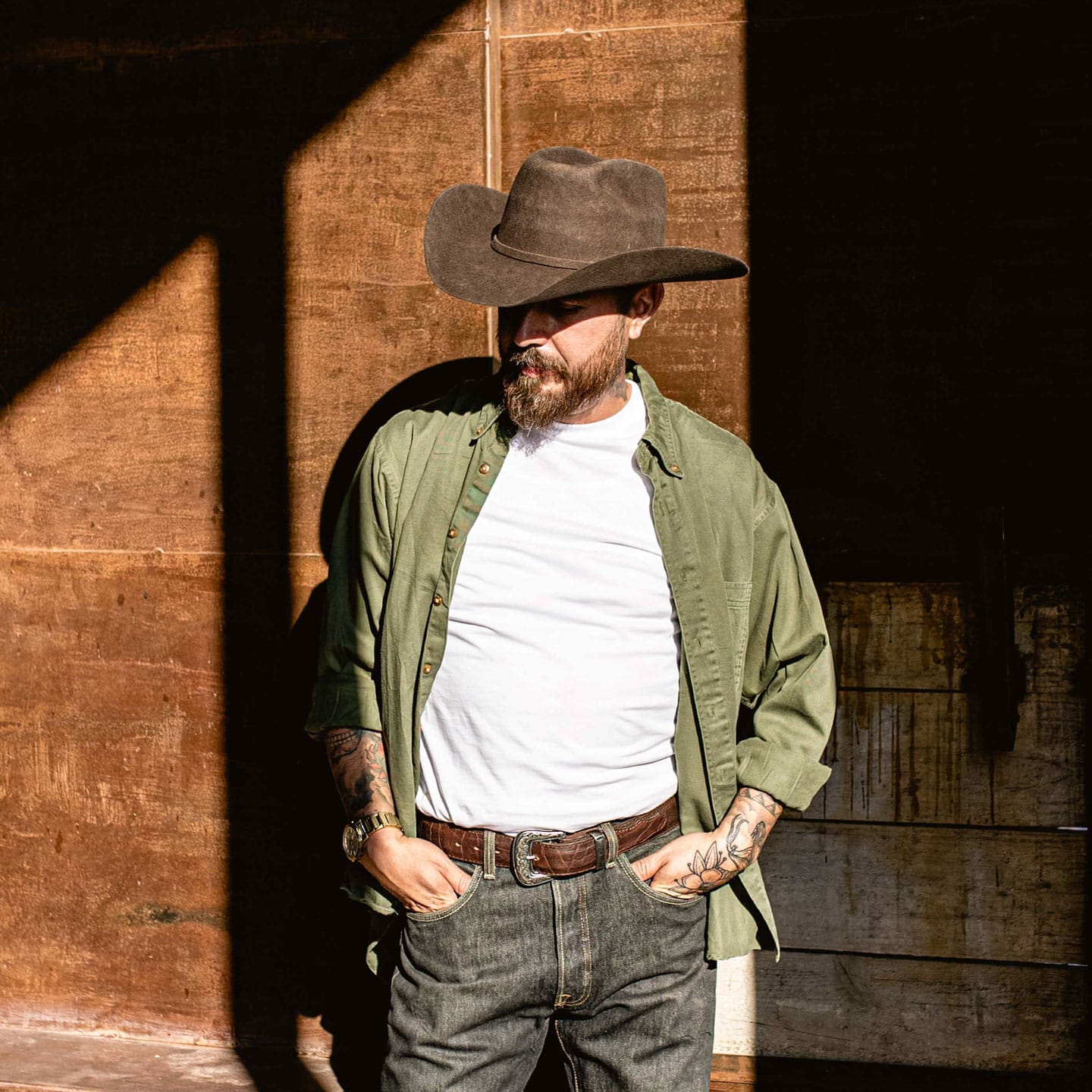 Sombrero Vaquero Unisex Estilo Texana 8 Segundos Lana Chocolate