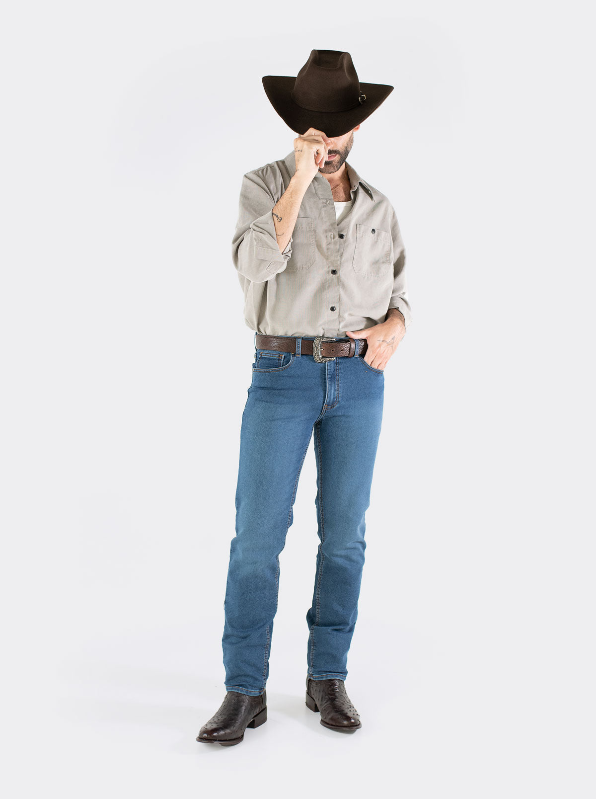 Pantalon Vaquero 7L FLEX Corte Regular Indigo Stone