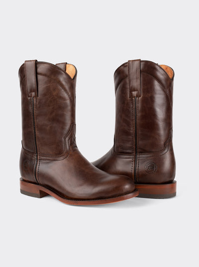 Bota Roper con Suela de Cuero Olmeca Café Estilo 1000