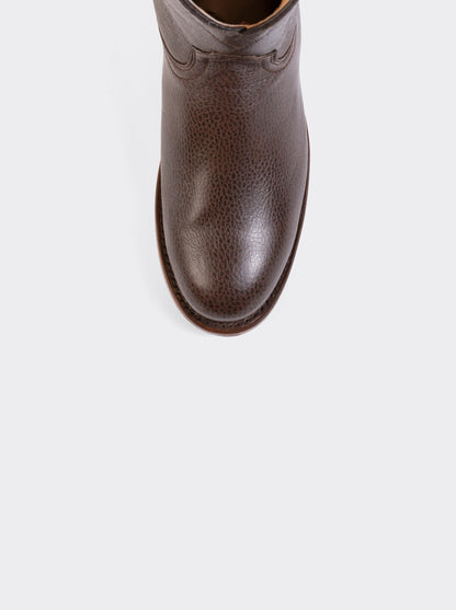 Bota Roper con Suela de Cuero Imitación Venado Batanado Café Estilo 1000