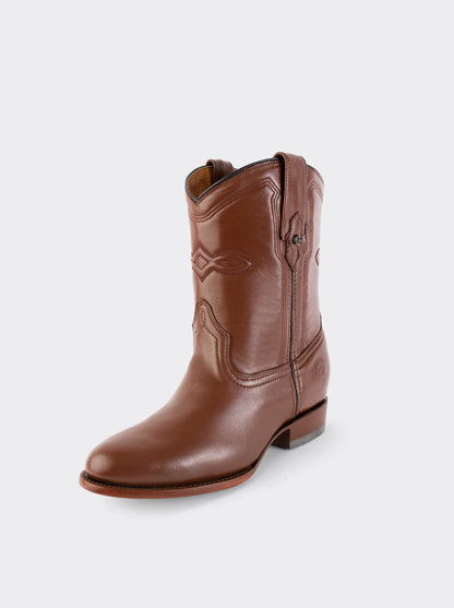 Bota Roper con Suela de Cuero en Piel de Borrego Café Estilo 1002
