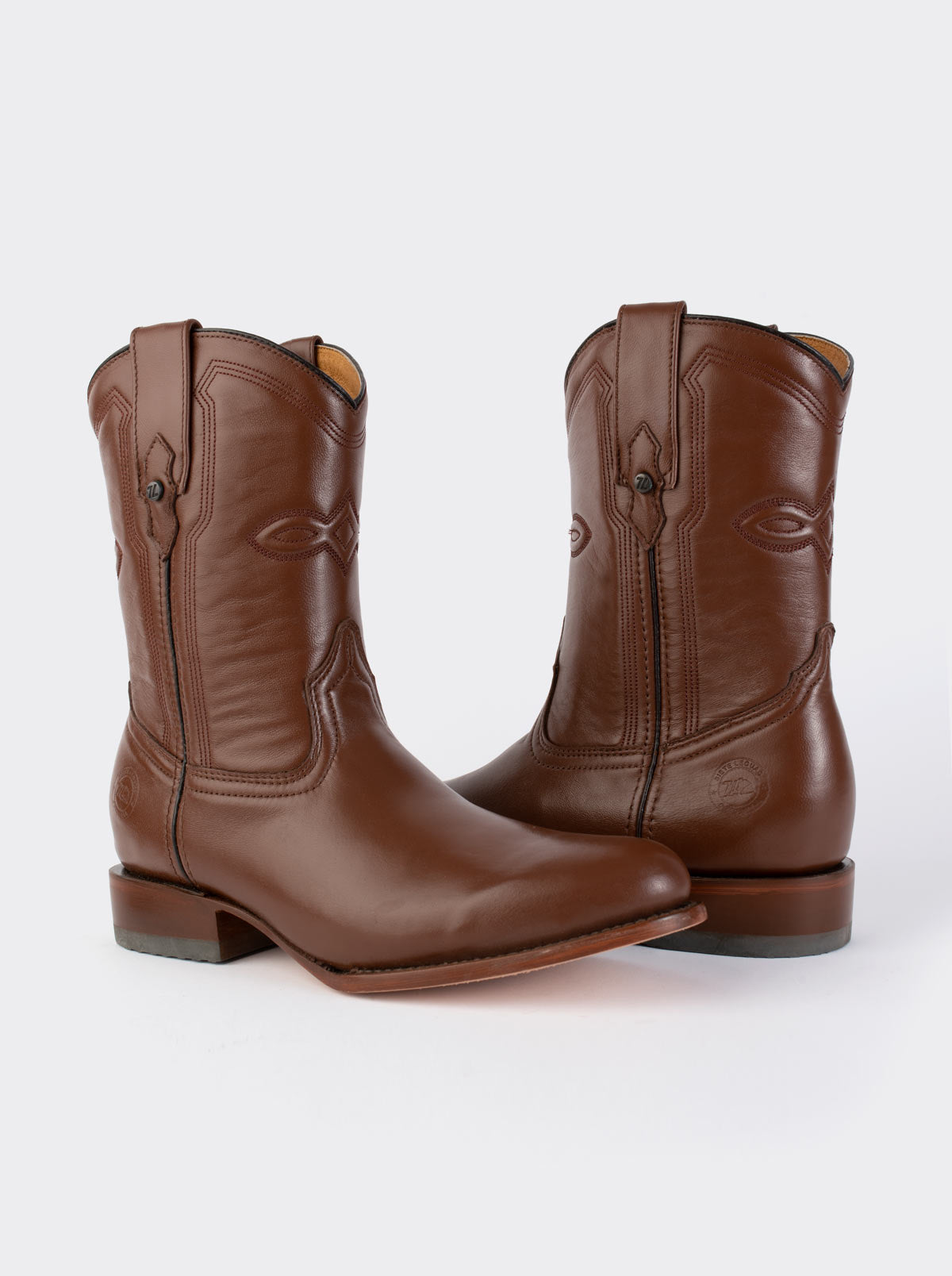 Bota Roper con Suela de Cuero en Piel de Borrego Café Estilo 1002