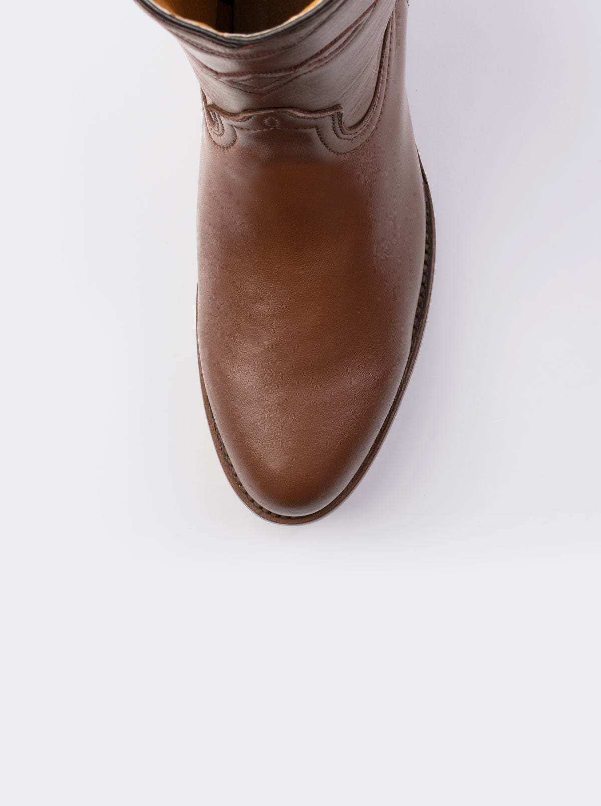 Bota Roper con Suela de Cuero en Piel de Borrego Café Estilo 1002