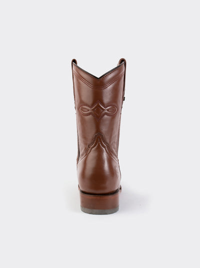 Bota Roper con Suela de Cuero en Piel de Borrego Café Estilo 1002