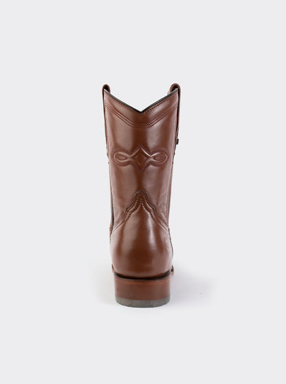 Bota Roper con Suela de Cuero en Piel de Borrego Café Estilo 1002