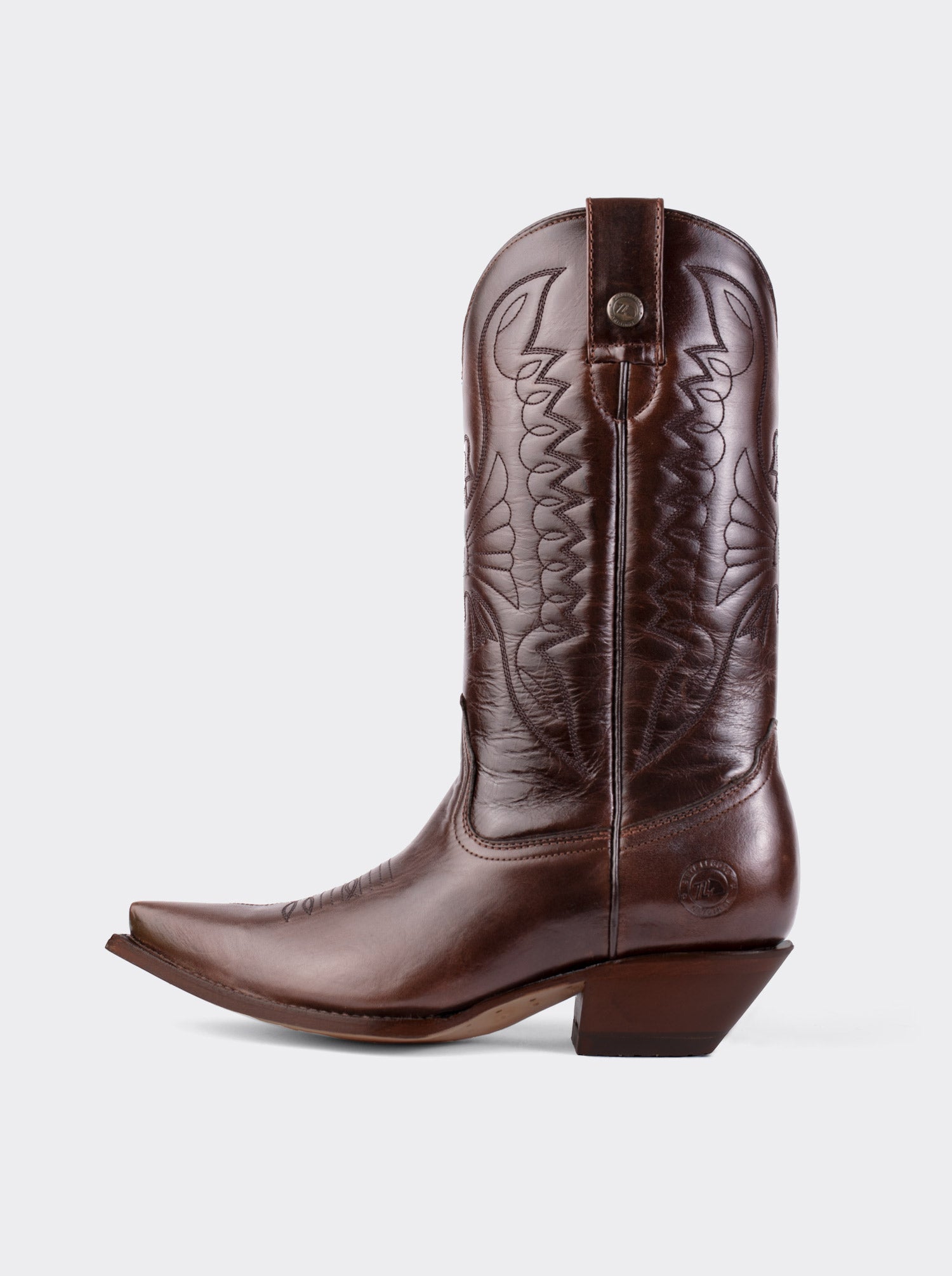Bota Vaquera Tacón Cubano Olmeca Café Estilo 1041