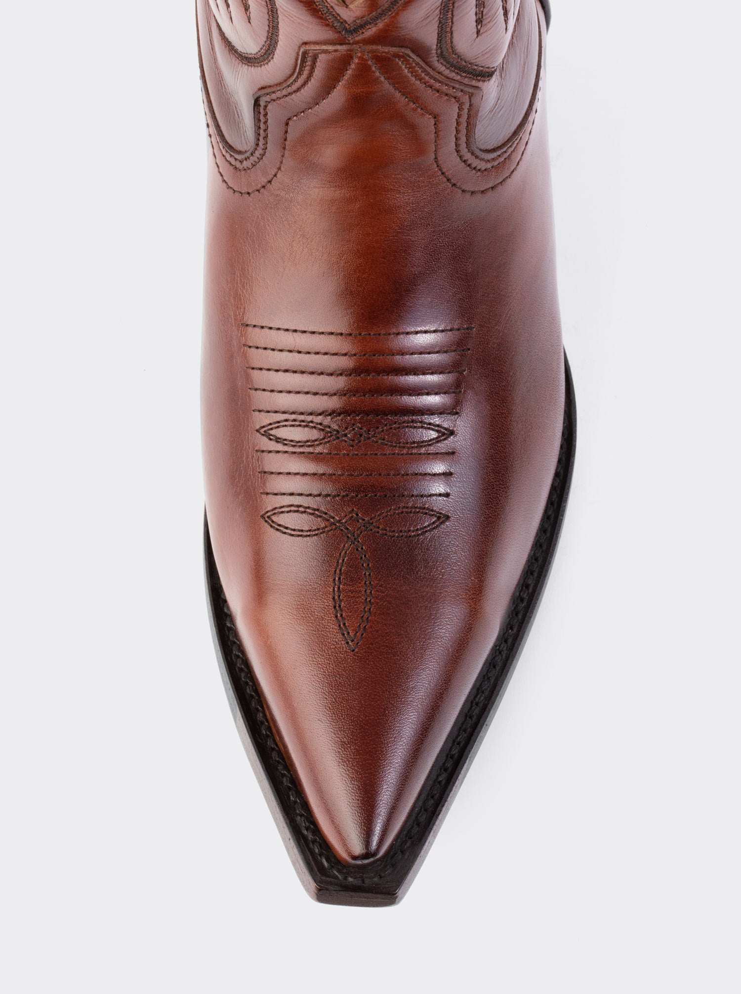 Bota Vaquera Tacón Cubano Olmeca Cognac Estilo 1049