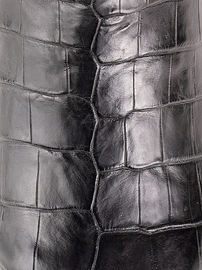 Bota Vaquera con Suela de Cuero en Piel Genuina de Moreleti Negro Estilo 1055