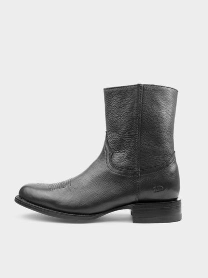 Botín Vaquero con Cierre Montana Negro Estilo 11200
