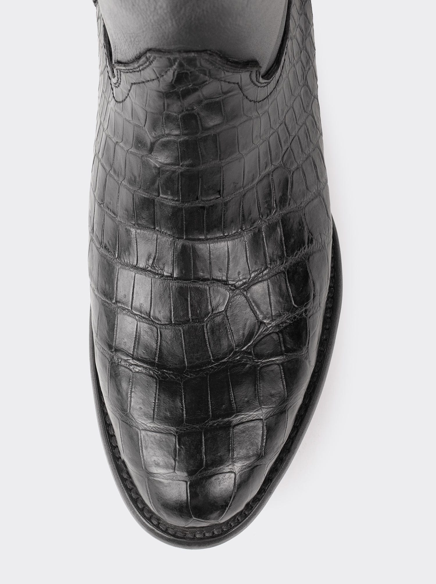 Botín Vaquero con Cierre en Piel Genuina de Moreleti Color Negro Estilo 11200