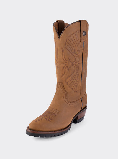 Bota Vaquera de Trabajo con Suela Track Crazy Papaya Estilo 1345