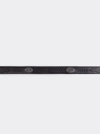 Cinturon Vaquero Piel Montana Negro estilo 15