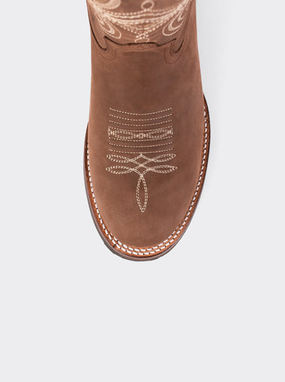 Bota Rodeo Oval con Suela Ligera para Trabajo Crazy Cafe 1546