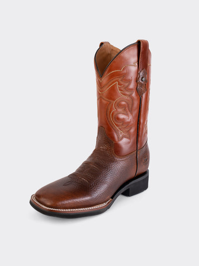 Bota Rodeo con Suela Ligera para Trabajo Bull Fight Ocre Estilo 1556