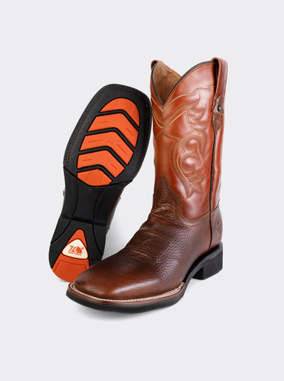 Bota Rodeo con Suela Ligera para Trabajo Bull Fight Ocre Estilo 1556