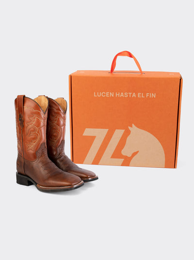 Bota Rodeo con Suela Ligera para Trabajo Bull Fight Ocre Estilo 1556