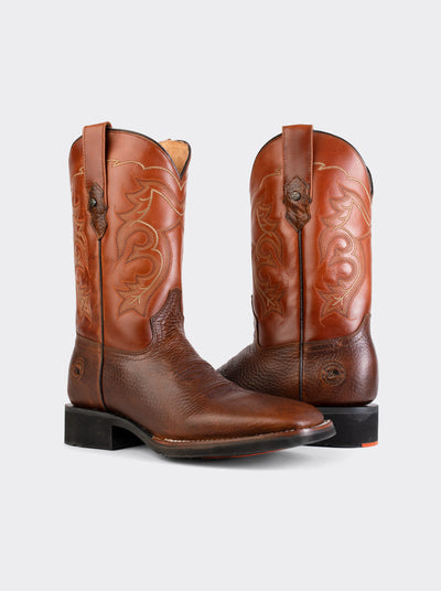 Bota Rodeo con Suela Ligera para Trabajo Bull Fight Ocre Estilo 1556