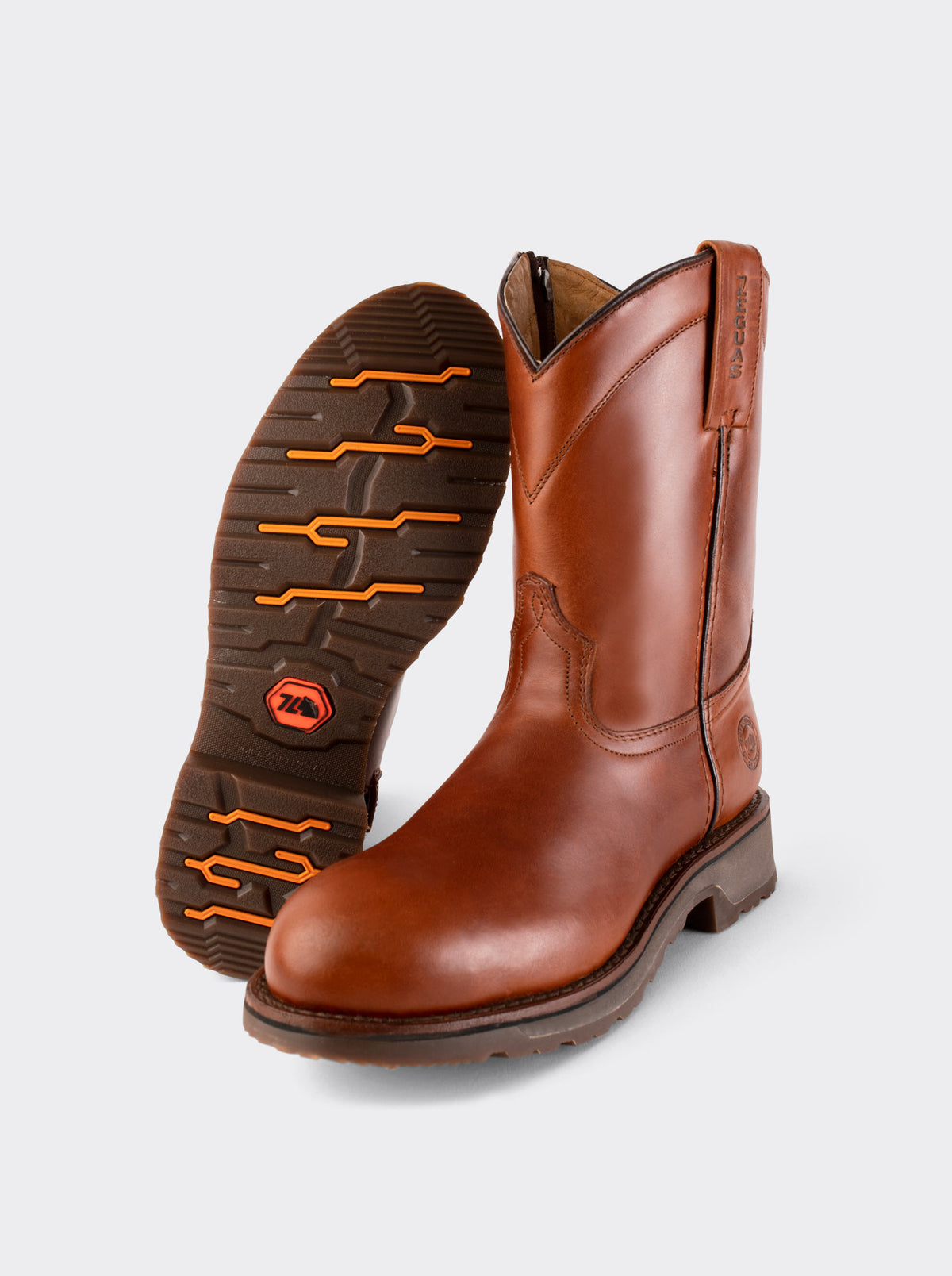 Bota de Cierre Roper con Casco y Suela Resistente a Aceites Corzo Miel Estilo 1677