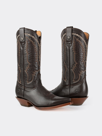 Bota Vaquera Tacón Cubano Rainbow Choco Estilo 1748