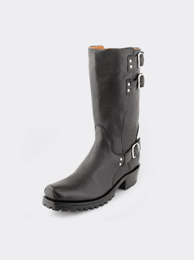 Bota Biker Suela Track Montana Negro Estilo 1805