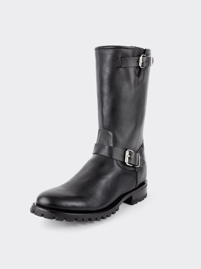 Bota Biker con Cierre y Suela Track Montana Negro Estilo 1806