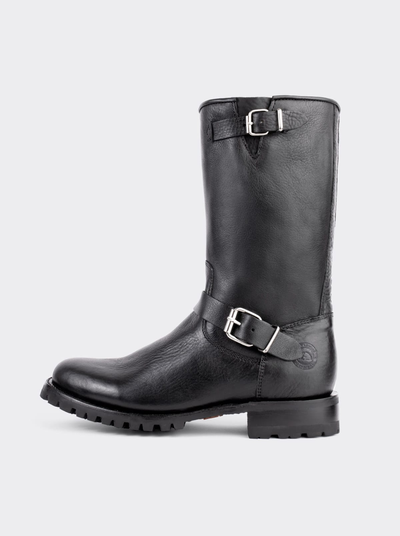 Bota Biker con Cierre y Suela Track Montana Negro Estilo 1806