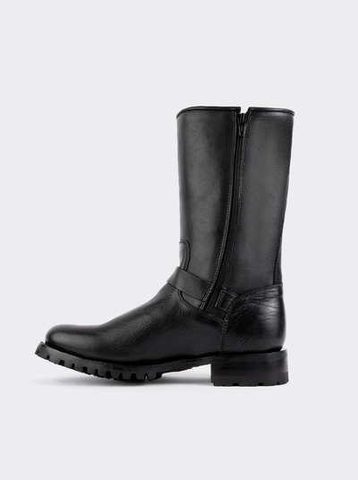 Bota Biker con Cierre y Suela Track Montana Negro Estilo 1806