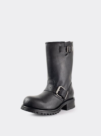 Bota Biker con Casco de Acero y Suela Track Bull Fight Negro Estilo 1808