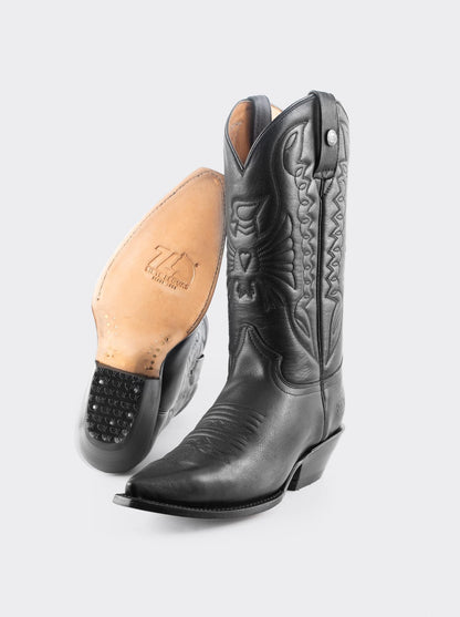 Bota Vaquera Siete Leguas Tacon Cubano Montana Negro Est. 1041
