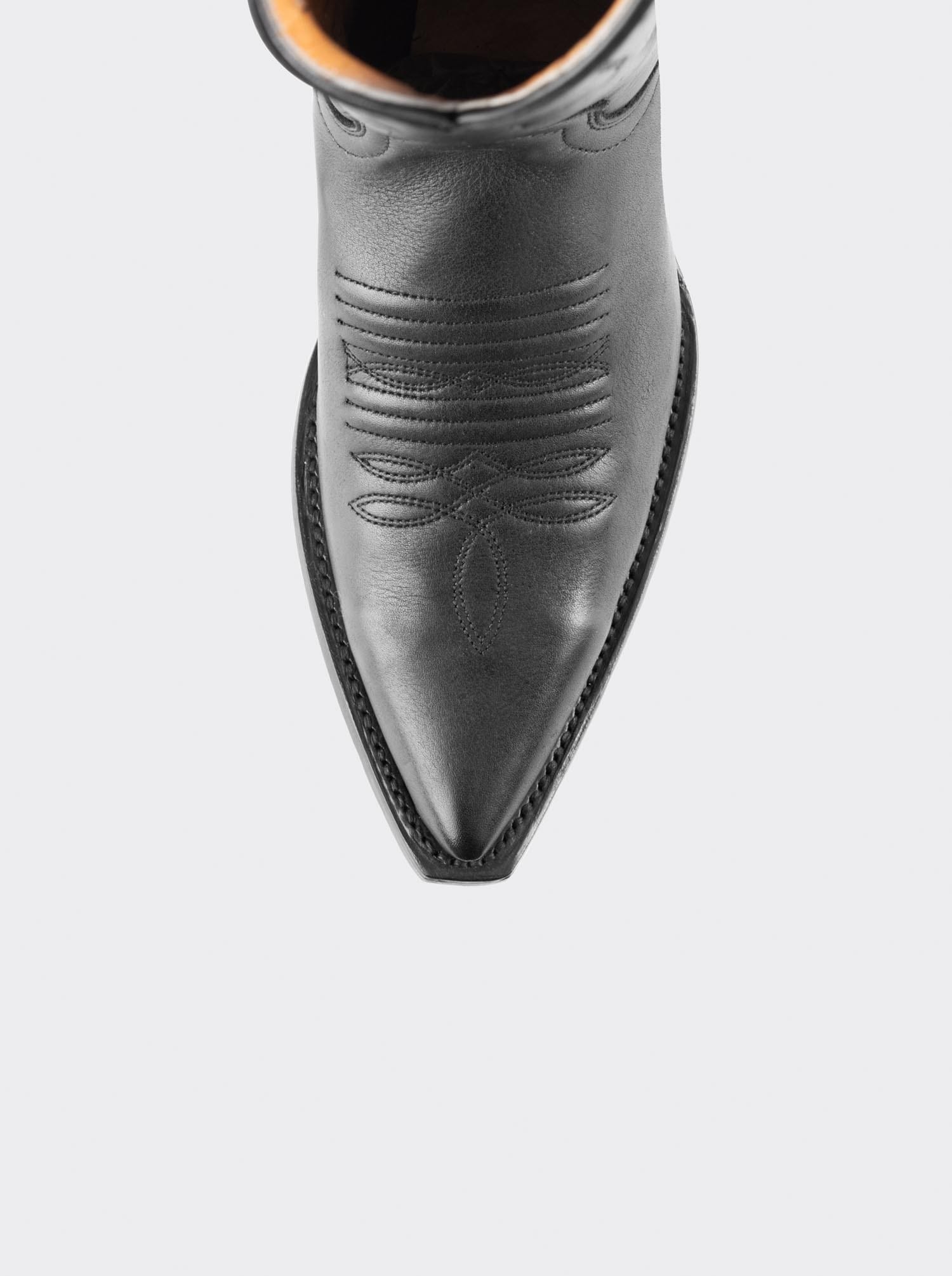 Bota Vaquera Siete Leguas Tacon Cubano Montana Negro Est. 1041