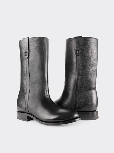 Bota Española con Cierre Montana Negro Estilo 3063