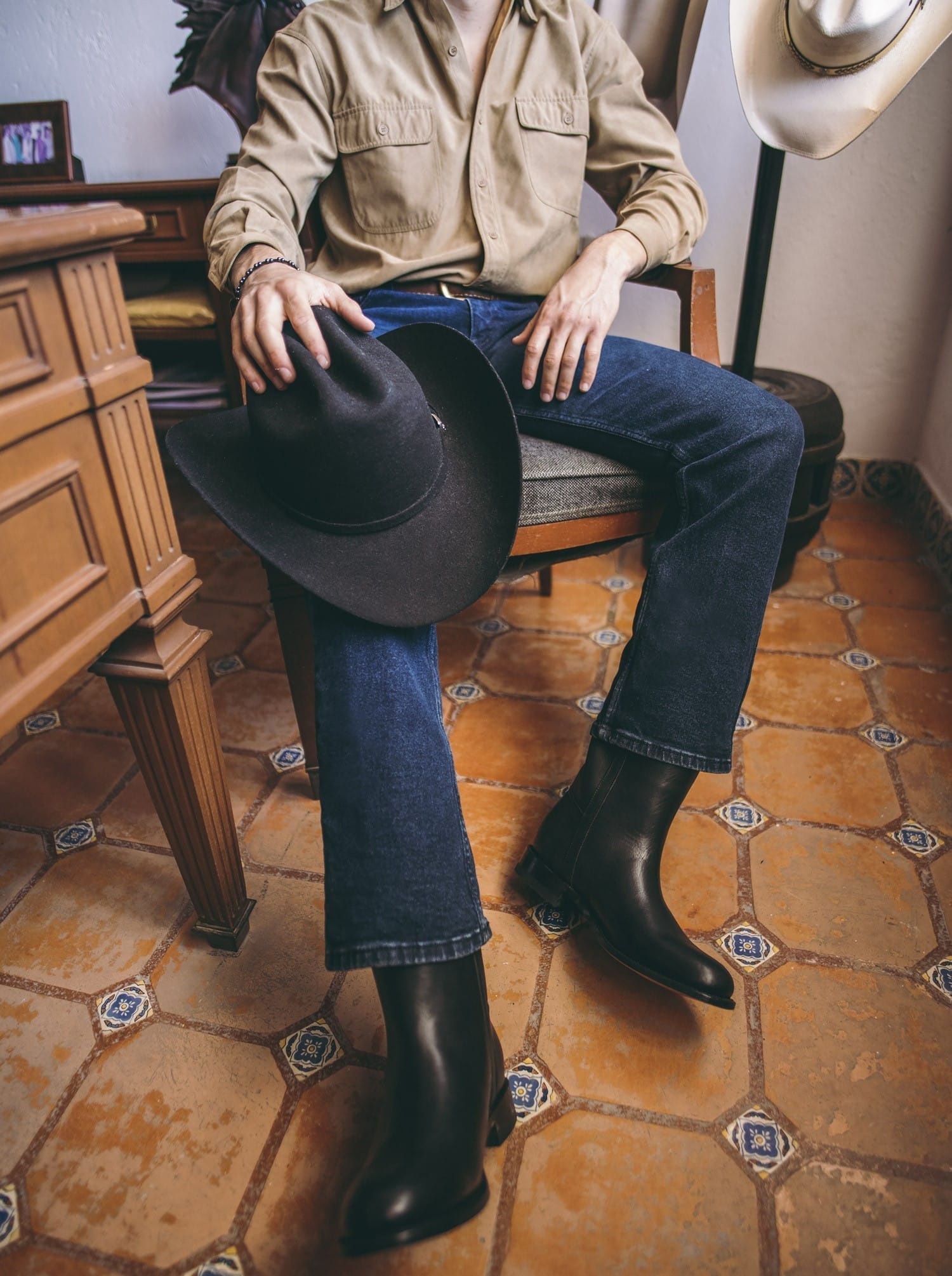 Bota Española Siete Leguas piel Montana Negro Est. 3061