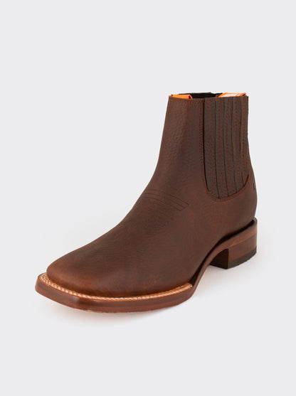 Botín Rodeo con Suela de Cuero Bull Fight Ocre Estilo 3601