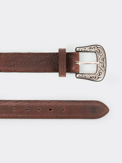 Cinturón Vaquero Bisonte Dark Brown Estilo 13