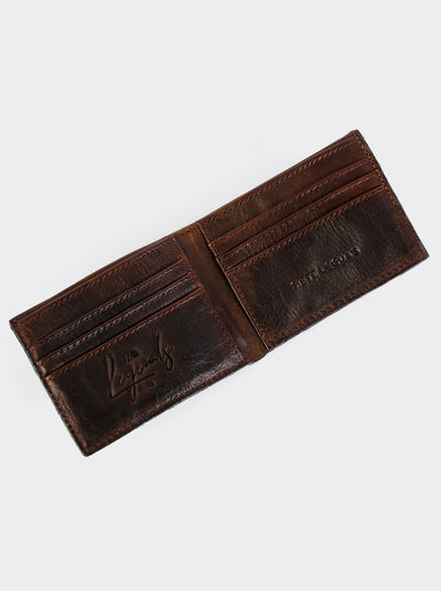 Cartera Legends de Piel Genuina de Cocodrilo Café