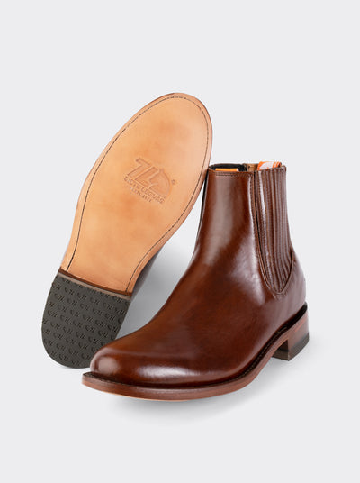 Botín Charro con Suela de Cuero Albatros Caramel Estilo 6000