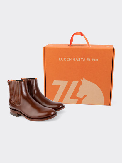Botín Charro con Suela de Cuero Albatros Caramel Estilo 6000