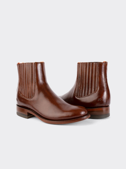 Botín Charro con Suela de Cuero Albatros Caramel Estilo 6000