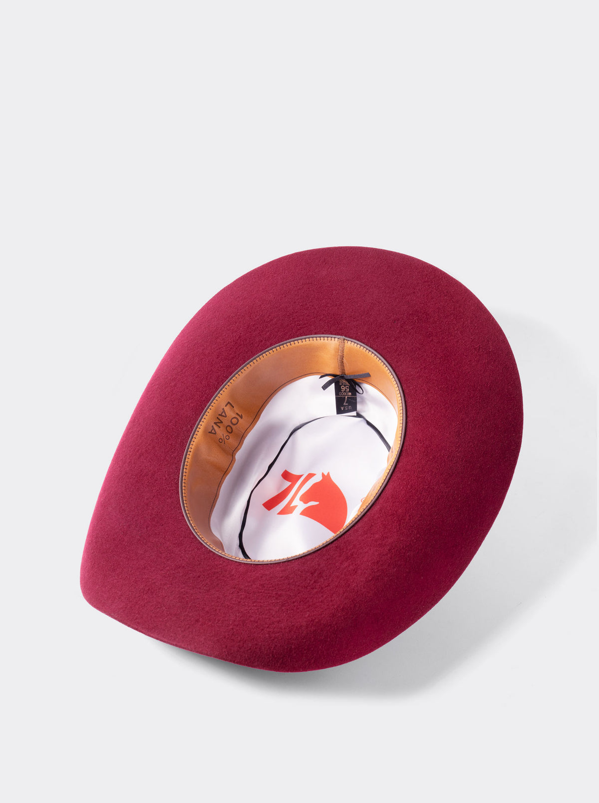 Sombrero Vaquero Unisex Estilo Texana 8 Segundos Lana Vino