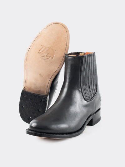Botin Charro Siete Leguas Piel Borrego Negro Est. 6000
